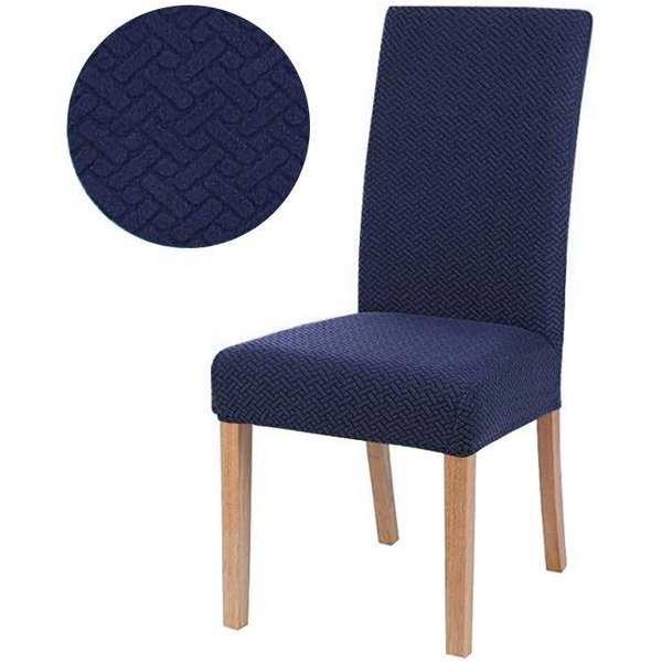 Pokrowiec Na Sofę RozkłAdaną Ralax Pokrowiec ŻAkardowe Pokrowce Na KrzesłA Elastyczne Spandexowe Pokrowce Na Kanapę AntypośLizgowe Pokrowce Na Fotel 4 Szt./Zestaw 1 Seater Blue-image