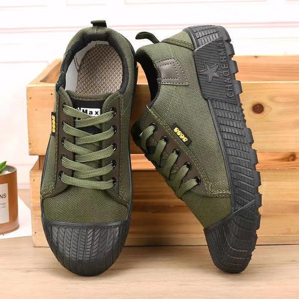 MęSkie Klasyczne PłóCienne Buty Outdoor Tactical Low-Tip Flat Casual Sportowe Buty Ochronne MęSkie Treningowe Robocze PłóCienne Buty Robocze 43 Zielony-image