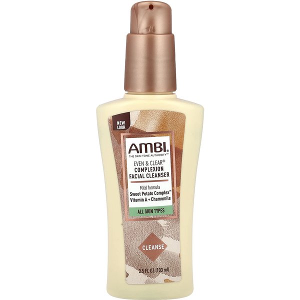 Ambi, Even & Clear®, Complexion Facial Cleanser, Fragrance-Free, 3.5 Fl Oz (103 Ml) Beige-image