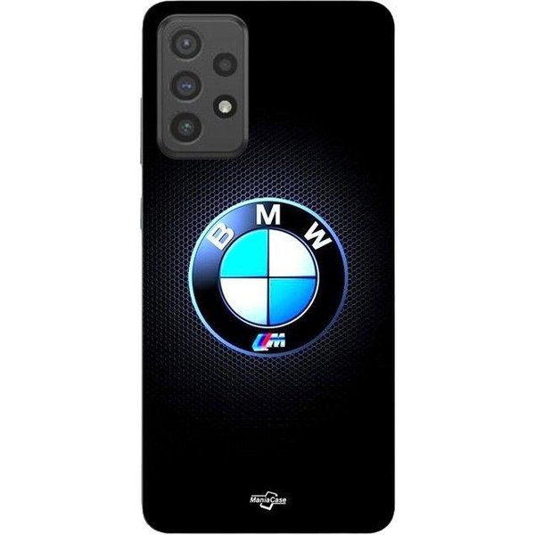 Etui Na Telefon - Maniacase - Samsung Galaxy A33 5G - Silikon Tpu - Czarne - ŚWiecąCe Logo M Czarny-image