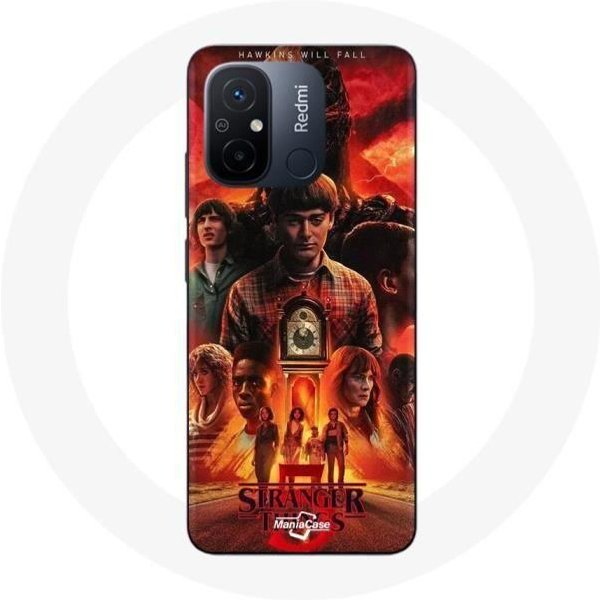 Funda - Maniacase - Xiaomi Redmi 11A - Flexible - Negro - DiseñO Stranger Things Temporada 5-image