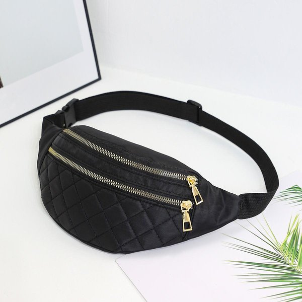 RiñOnera De Mujer RiñOnera Bolsos De Pecho Bolso De Cadera Para SeñOras Bolso De CinturóN De Viaje Bandolera Monedero De CinturóN Bolsillos Negro-image
