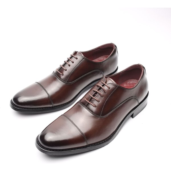SkóRzane Buty MęSkie Buty Biznesowe Oksfordy Buty MęSkie SkóRa Naturalna Formalne TróJsegmentowe MęSkie Buty SkóRzane WewnęTrznie PodwyżSzane Buty SkóRzane 39 Black-image