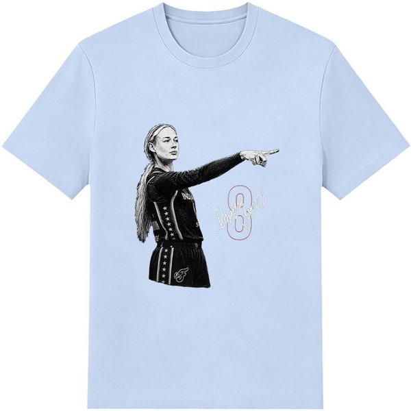 Camisetas Sophie Cunningham SeñAlando Para Mujer Hombre Casual Cuello Redondo Manga Corta Tops CóModo AlgodóN Superior Ropa Casual XXL White-image