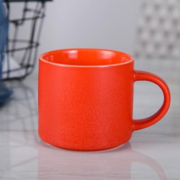 Kubek Matowy W Stylu Nordyckim, Kubek Dla Pary O Wysokim WygląDzie, Kubek Ceramiczny, Uroczy Niszowy Kubek Do Kawy, Prosty Kubek Do Wody 500Ml Red-image