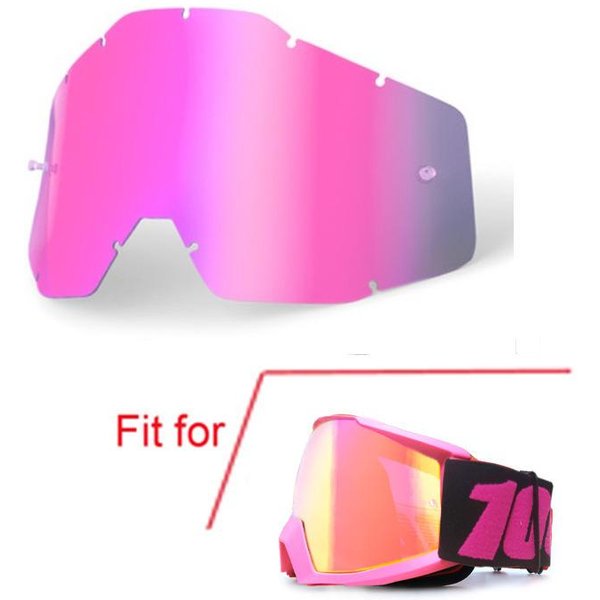Gogle Do Kasku Motocyklowego Off-Road, Okulary Do Jazdy Na śWieżYm Powietrzu, Sportowe Wiatroszczelne Gogle Narciarskie Pink Replacement Lenses F-image