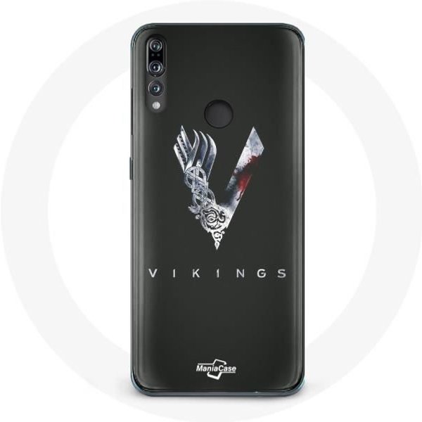 Funda Para Huawei P30 Lite - Vikings - Temporada 6 - Flexible - Logo V - Espada Gris Negro Gris-image