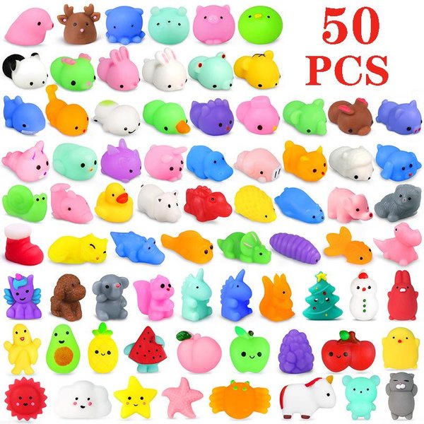 50 SZT Mini Mochi Squishies Kawaii KreskóWkowe Squishy Zabawki Dla Dzieci PiłEczka Antystresowa Squeeze Upominki Na Imprezę Zabawki Do Redukcji Stresu Na Urodziny Blue-image