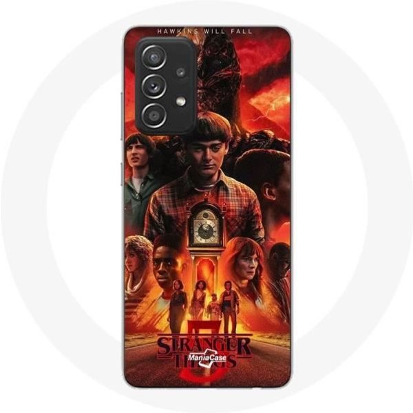 Funda - Maniacase - Samsung Galaxy A52 - Flexible - Negro - Stranger Things Temporada 5-image