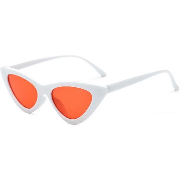 Gafas De Sol Estilo DiseñAdor De Lujo Gafas Ojo De Gato Femeninas Adorables Montura Triangular Montura Gafas De Sol PequeñAs Para Dama AS THE Picture Red-image