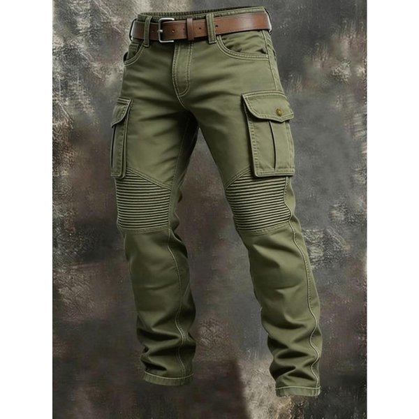 MęSkie 100% BawełNa Taktyczne Outdoorowe Codzienne Spodnie Cargo Z Wieloma Kieszeniami Proste Robocze L Black-image