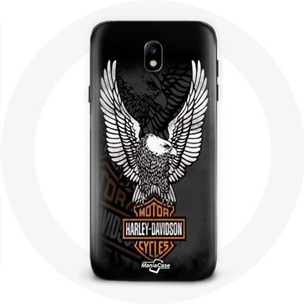 Funda - Maniacase - Samsung Galaxy J5 2017 - Negra - Logo ÁGuila Harley Davidson - RíGida-image