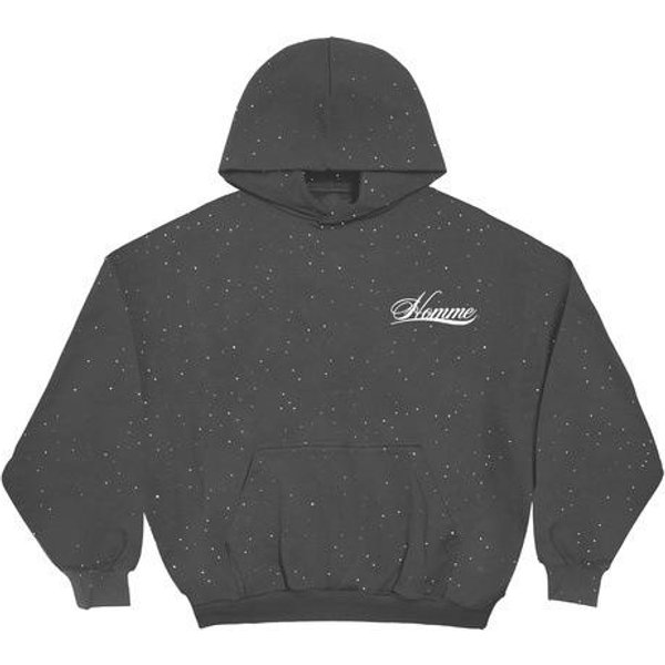 Unisex Z Kapturem Bluza Z DłUgim RęKawem Oversize Streetwear Y2K Nadruk Gwiazd Pulower Casual Bluza M Gray-image
