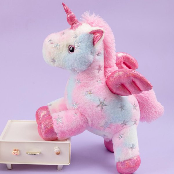 Pluszowa Zabawka JednorożEc Gwiazda 25Cm Magiczne BłYszcząCe Pluszowe ZwierząTko MięKkie Urocze Prezent Dla Dziewczynek Dzieci Urodziny 25Cm RóżOwy-image