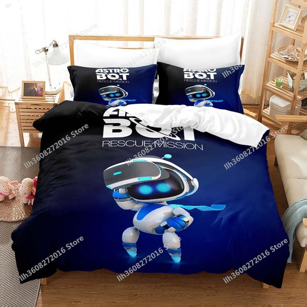 Astro BOT Juego De Cama Individual Twin Full Queen King Size Juego De Cama Adulto NiñO Dormitorio Juegos De Funda NóRdica Con Estampado 3D SáBana De Anime S AU Single(140X210Cm)-image