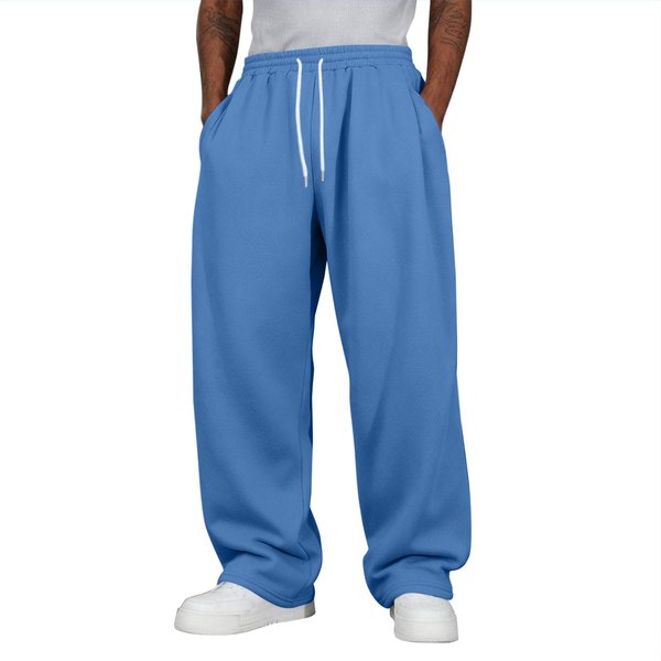 Pantalones De CháNdal Casuales Holgados Para Hombre, Cintura EláStica Con CordóN, Pantalones Deportivos M Gray-image