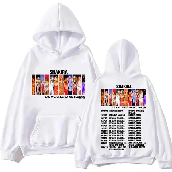 Sudadera Shakira Las Mujeres Ya No Lloran World Tour 2026 Hombre Mujer Harajuku Manga Larga Sudadera Con Capucha Streetwear Hip Hop Oversize Xxxl-image