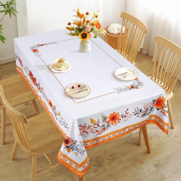 Mantel Impermeable Con Hojas De Arce En Acuarela OtoñAl DecoracióN De AccióN De Gracias Fundas Para Mesa De Cocina De OtoñO DecoracióN De Mesa Para Fiesta NavideñA 90X140Cm-image