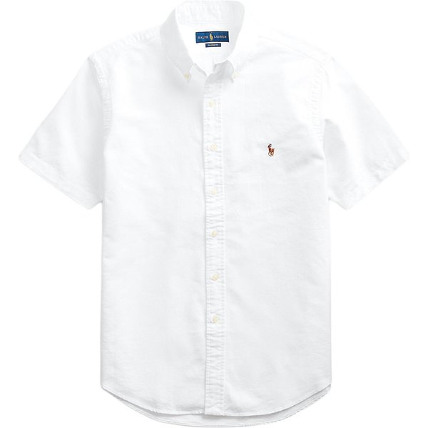 Polo Ralph Lauren Camisa De Manga Corta Con Cuello Polo De Color SóLido BotóN Logo Camisas Para Hombre Blanco 710794942-001 M White-image