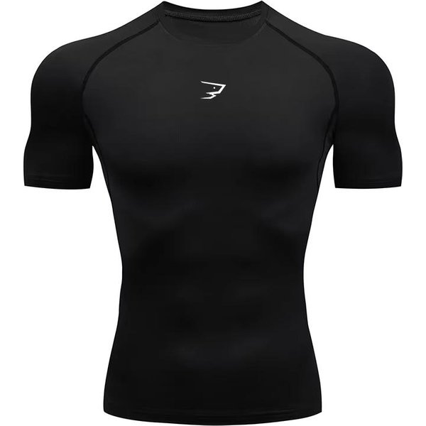 MęSkie Koszulki Sportowe Kompresyjne Z KróTkim RęKawem Do Biegania SiłOwni Fitness Koszulki Sportowe MęSkie Dresy Do Biegania Homme Koszulki Sportowe Topy 902 Xxxl-image