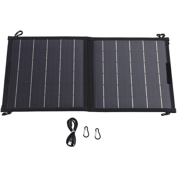 Cargador Solar PortáTil De 10W Panel Solar Plegable Con Salida USB Dual Tipo C Resistente Al Agua Gray-image