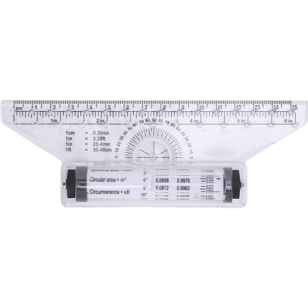 Linijka Rolkowa Do Rysowania Linii RóWnoległYch, łUkóW I Krzywych, Linijka Rolkowa Pomiarowa Z Wbudowanym KąTomierzem 15 Cm 5,91 Cala-image