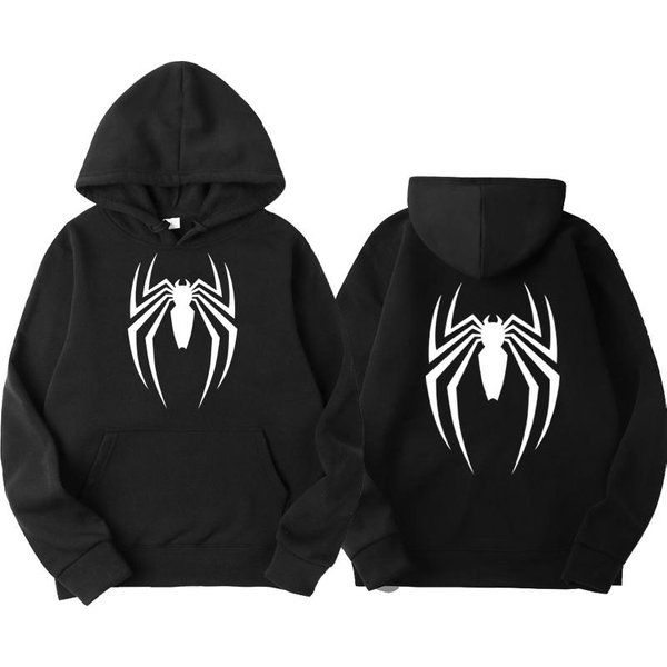 2024 Nueva Sudadera Con Capucha Para Hombre, Moda Urbana, Sudadera Con Estampado De ArañA, Sudadera Polar Para Mujer, Sudadera Con Capucha Holgada Divertida E Informal, Ropa Para Hombre Spiderman S-image