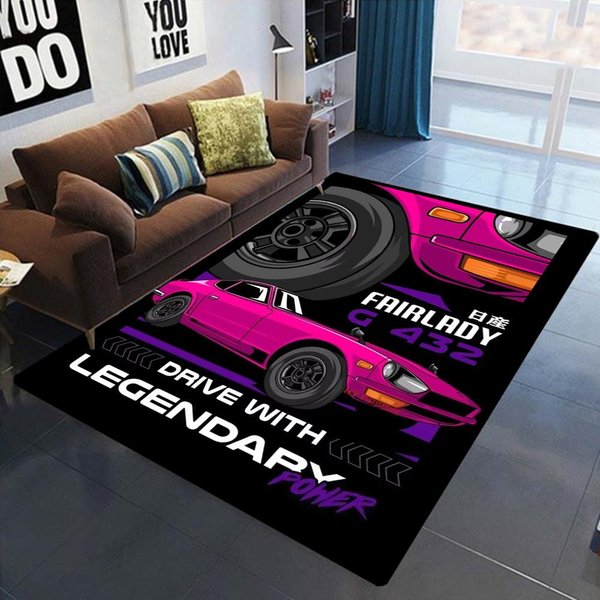 Luksusowy Retro J-JDM Dywanik Samochodowy AntypośLizgowa Mata PodłOgowa Do Salonu Sypialni Pokoju Gier Stylowy Dywanik Dekoracyjny Na Sofę 50X80CM Gray-image