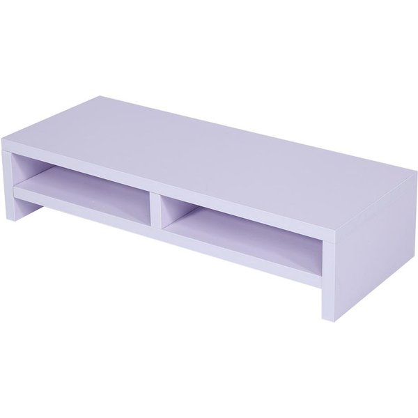 Soporte Para Monitor De Escritorio TV LCD PortáTil Estante Para Pantalla De Ordenador Estante Elevador Escritorio De Oficina Morado White-image