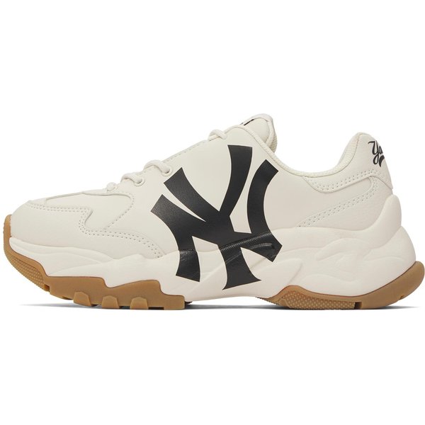 MLB DużA PiłKa Grube Wygodne Wszechstronne PodwyżSzająCe Niski Top Tata Buty Unisex Sneakersy BiałY Czarny 3ASHBCV4N-50CRS 44 White-image