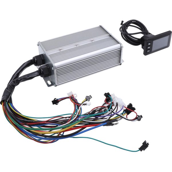 Kit Controlador De Bicicleta EléCtrica 36V 48V 60V 1500W 50A Controlador Brushless De AleacióN De Aluminio Con Control De Pantalla LCD G51 Gray-image