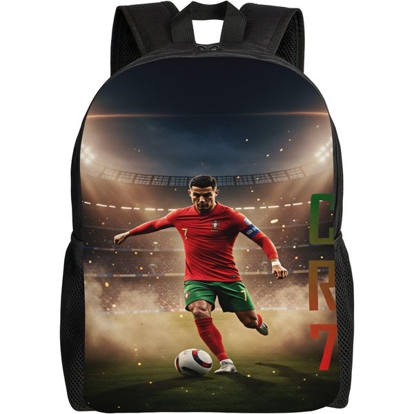 Dynamiczny Plecak PiłKarza Unisex R-Ronaldos 2026 Lekkie Plecaki Poliester Kawaii Plecaki Do SzkołY śRedniej Kolorowy Plecak (As The Picture,As Picture)-image