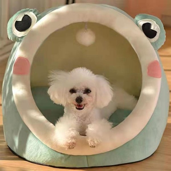 Casa De Invierno Adorable Y CáLida Para Gato/Perro Plegable Y Lavable Cueva Para Cachorro Sofá Cama Para Mascota Adecuada Para Perros PequeñOs Y Medianos 40X38X34Cm-image