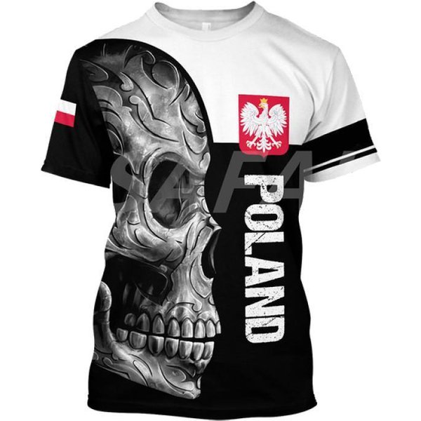 Polska Polska GodłO Narodowe T-Shirt Z Nadrukiem MęSki KróTki RęKaw O-Neck LuźNy Plus Size Fashion 2023 MęSki T-Shirt M-image
