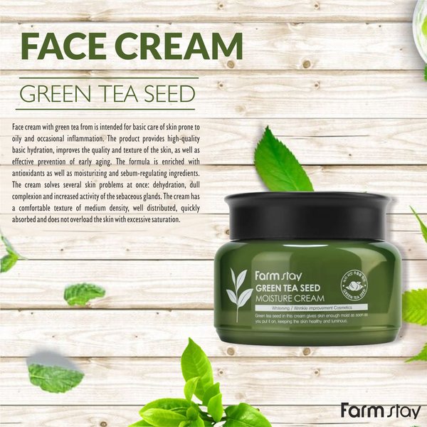 Farm Stay Crema Humectante Con Semillas De Té Verde 100G + Regalo Aleatorio-image