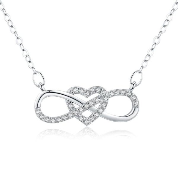 Collar Colgante De Plata De Ley 925 Para Mujer Collar CorazóN Plata 925 JoyeríA Collar Mujer 925 White-image