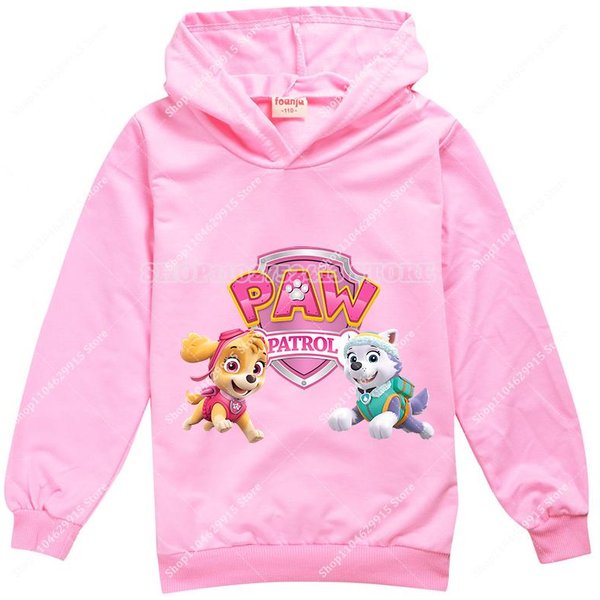 Bluza Psi Patrol Z Nadrukiem Chase Skye Anime KreskóWka Modna Codzienna Sportowa Cienkie Bluzki Wiosna Jesień Ubrania Dla Dzieci 120-image