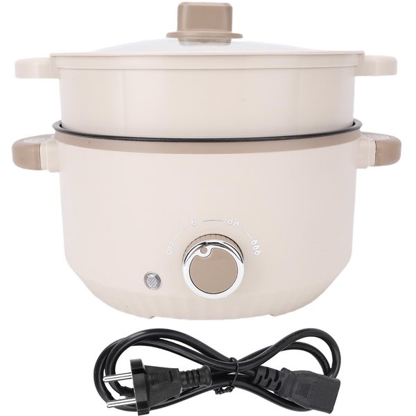 Olla EléCtrica 3L Gran Capacidad Anti Escaldado TáCtil Segura Recubrimiento Antiadherente EléCtrica Multifuncional L(For 6.5-9Kg)-image