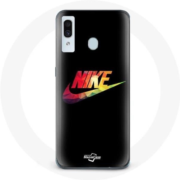 Coque Pour Samsung Galaxy A20E Nike Logo Couleur Fond Noir-image
