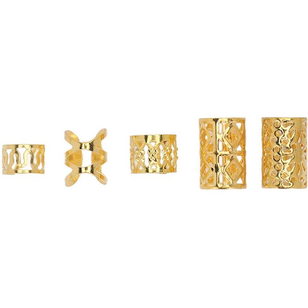200 Piezas JoyeríA Para El Cabello Vikingo Runas NóRdicas Trenzas Cuentas Tubo DecoracióN Rastas Accesorios Oro Oro-image