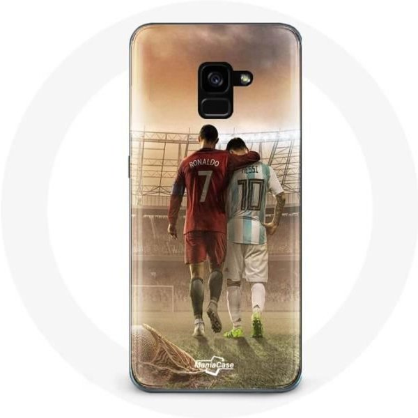 Funda - Maniacase - Samsung Galaxy A5 2018 - Negro - Flexible - Cristiano Ronaldo Messi Goat Negro-image