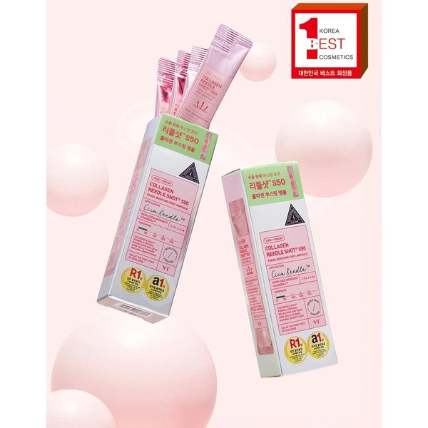 VT Cosmetics Reedle Shot Ampolla Potenciadora Facial Primera 2Ml 5 Tipos Collagen S50 2Ml X 6-image