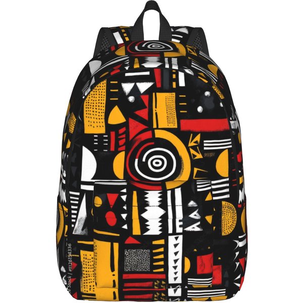 Tradycyjny Etniczny Plecak Plemienny Dla MężCzyzn Kobiet Moda Student Biznesowy Plecak Na Co Dzień Kolorowe Torby PłóCienne Na Laptop Komputer Outdoor M-image
