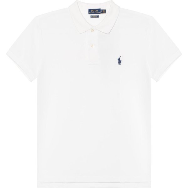 Polo Ralph Lauren SS23 Camisa Polo De Manga Corta De Color SóLido Con Logo Bordado Tops Para Mujer Blanco 211747409-004 S White-image