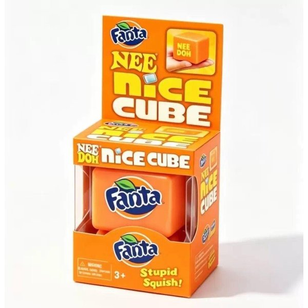 Needoh Nice Kostka MięKka Sensoryczna Zabawka Fidget Ulga W Stresie Ulga W LęKu Zabawka Sensoryczna ŚCiskana Fidget Squishy MięKka Nowa PomarańCzowy-image