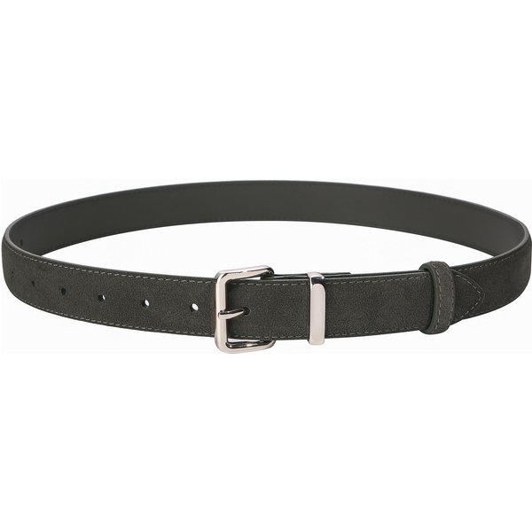CinturóN Vintage De Cuero Gamuzado Para Mujer Cinturones Genuinos De Piel De Vaca Con Hebilla Plateada Perfecto Para Jeans Y Vestidos CinturóN Delgado 100Cm Gray-image