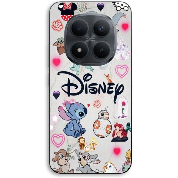 Coque De TéLéPhone - Maniacase - Xiaomi Redmi Note 15 Pro Plus 5G - Silicone TPU - Motifs Disney (Stitch, Ariel, Dumbo) - Noir-image