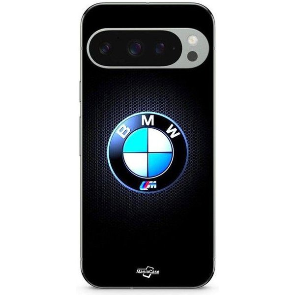 Etui - Maniacase - Google Pixel 9 Pro - Logo Bmw M - ŚWiecąCy Karbon - MięKkie-image