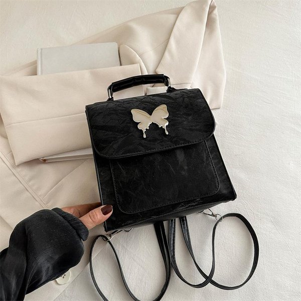 DiseñO De Mochila Bolso De Nicho Para Mujer Nueva Moda Personalidad Y Hermoso Mochila Simple Estilo Universitario Gray-image