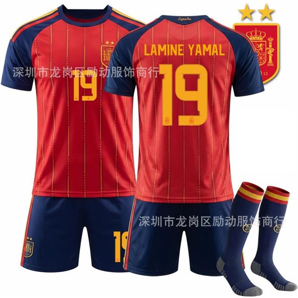 2026 EspañA Local EdicióN 2 Estrellas No. Camiseta De FúTbol Del Mundial 19 Yamal #3XL-image